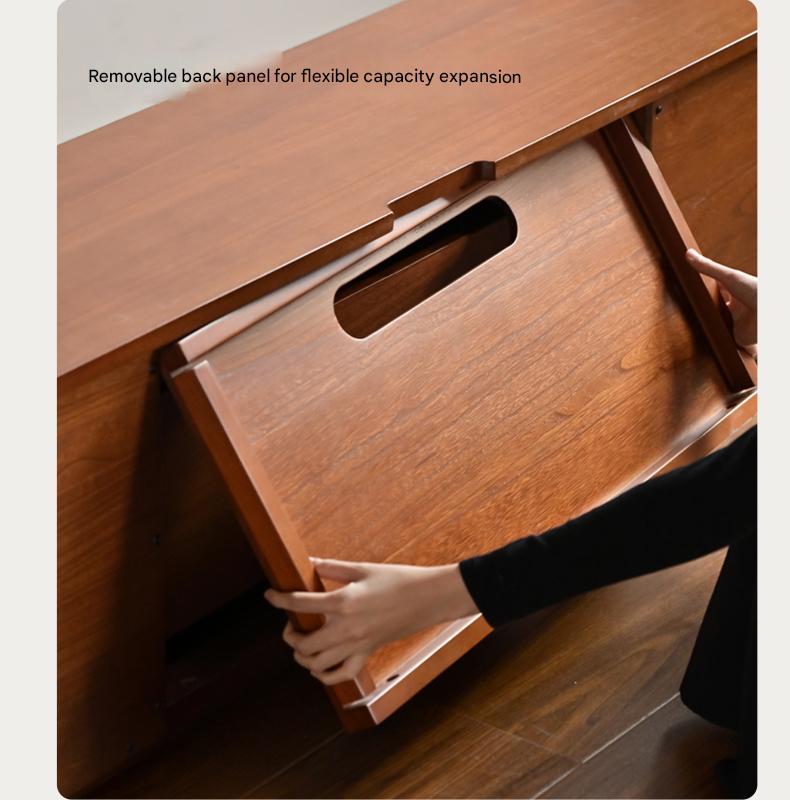 Poplar Solid Wood Medieval Style Retro TV Cabinet.