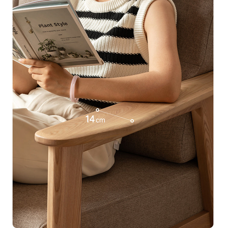 Ash Solid Wood Modern Sofa.