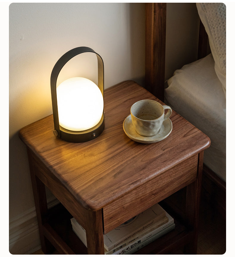 Black Walnut, Ash Bedside Storage Cabinet