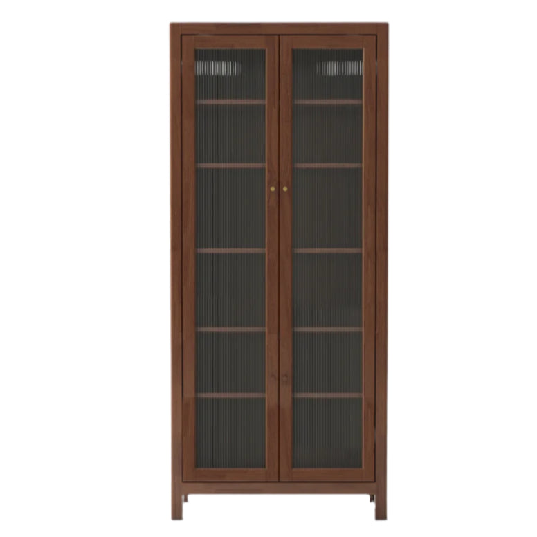 Oak, Solid Rubberwood Modern Minimalist Combination Bookcase
