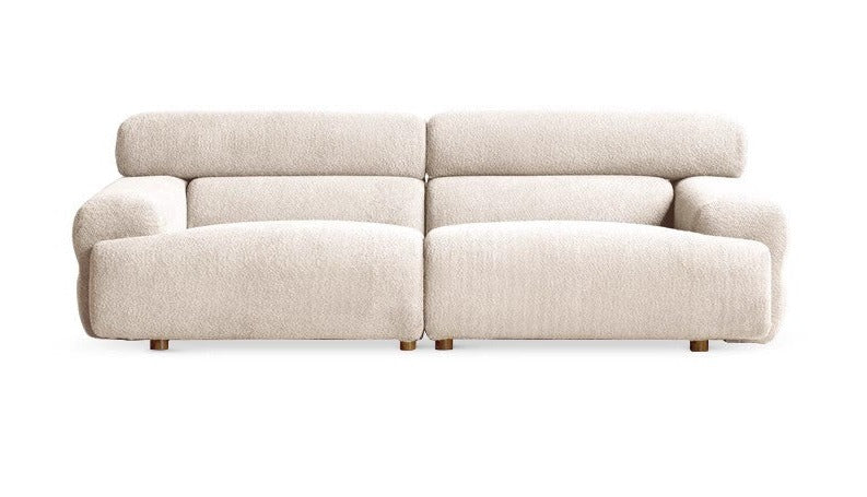 Velvet Three-seat Modular Fabric Sofa.