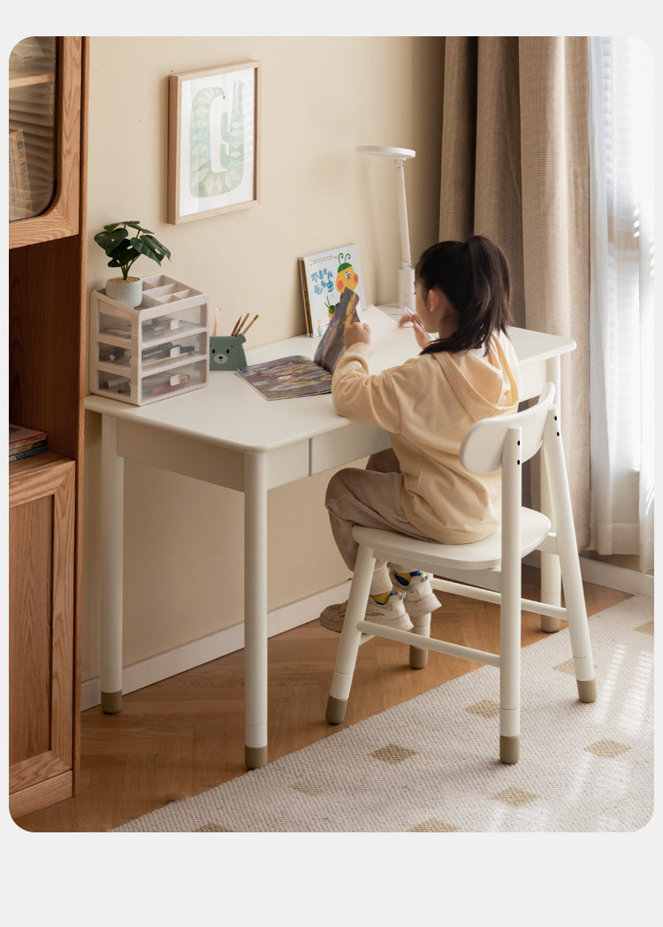 Oak, Birch Solid Wood Lift Kid's Chair White.