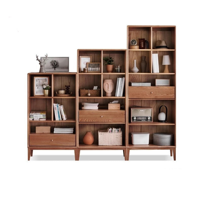 Oak Solid Wood Bookcase Bookshelf