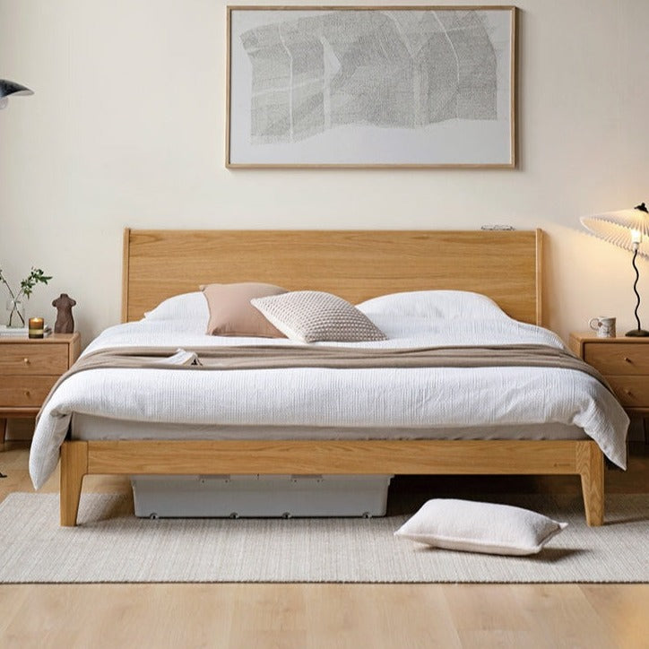 Oak Solid Wood Bed