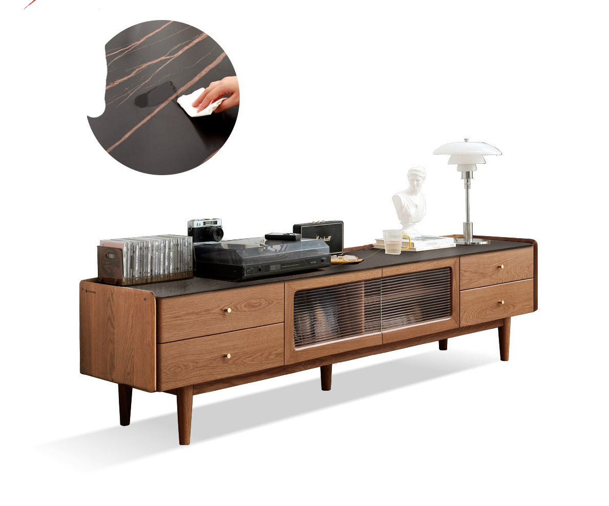 TV stand solid wood Rock Slab"