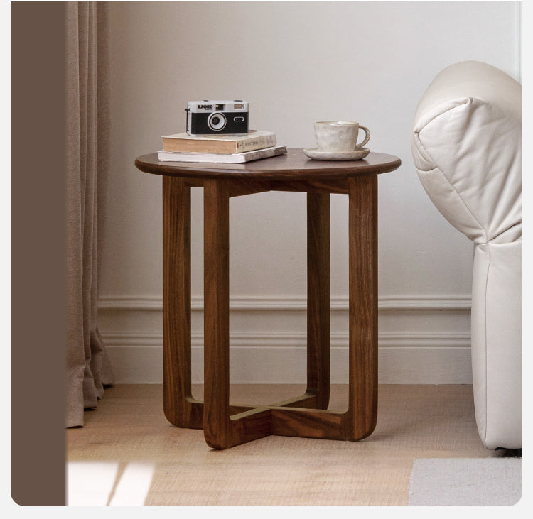 Black Walnut Solid Wood Combination Coffee Table Rock Surface