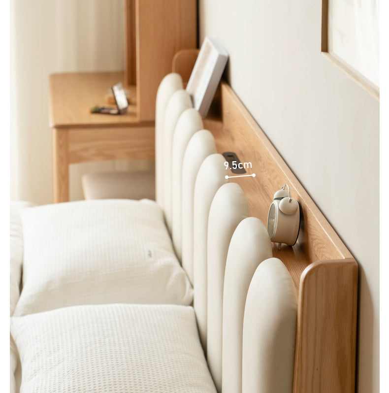 Beech, Oak Solid Wood Soft-Packe, Piano Key Bed