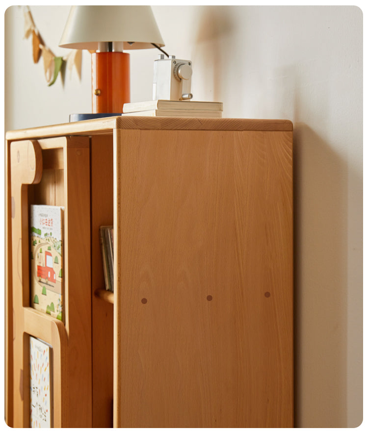 Oak Solid Wood Multi-Layer Children's Bookcase