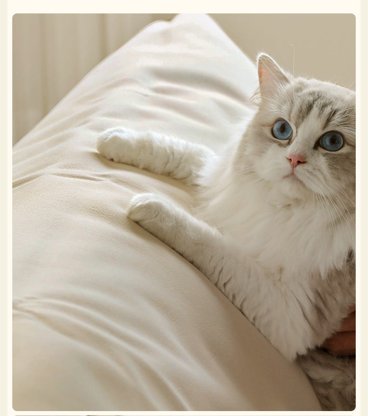 Oak Solid Wood Cream Style Sofa.