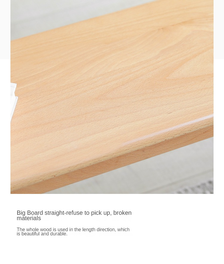 European Beech Wood Modern Long Bench