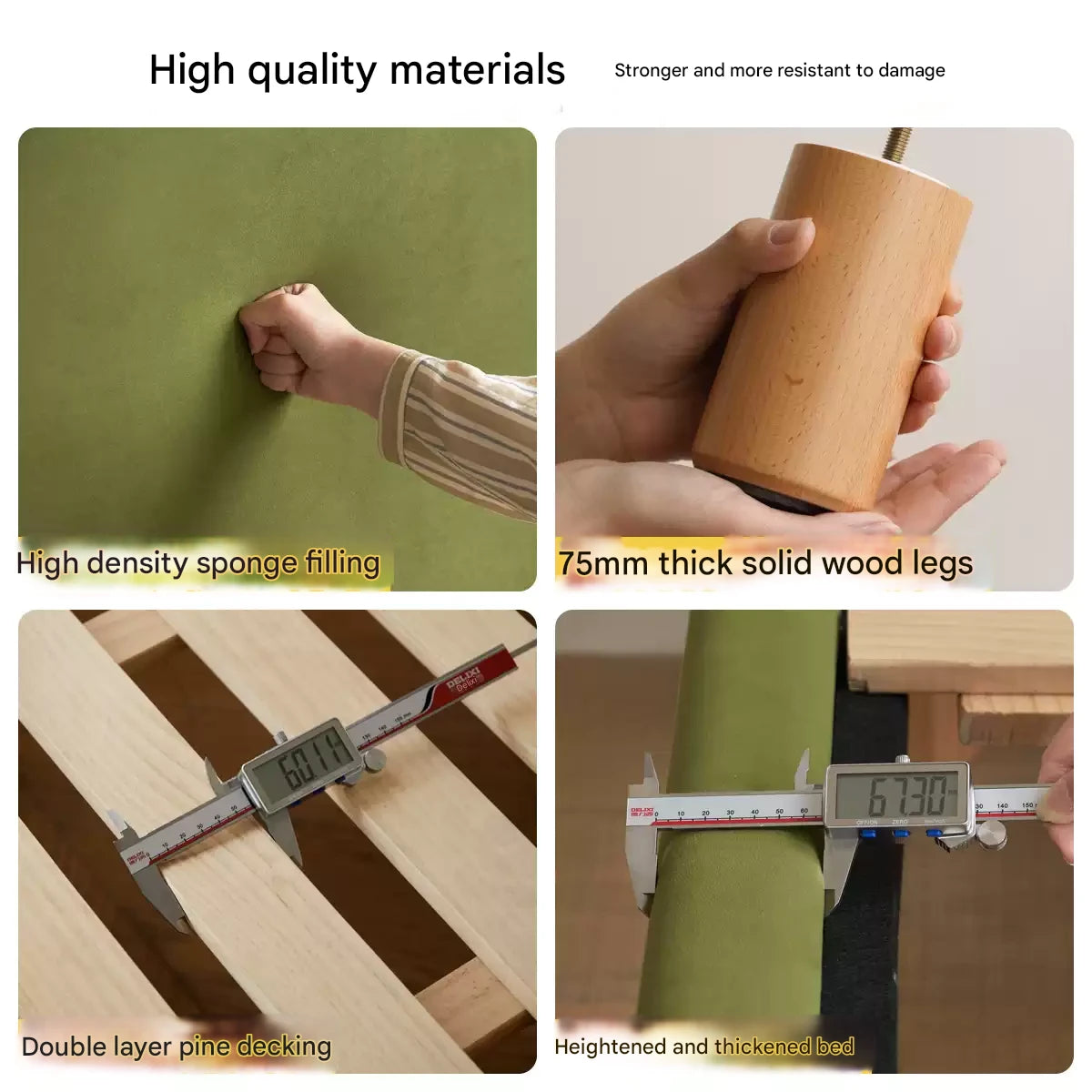 Fabric Children's Bed High Head Soft Bed