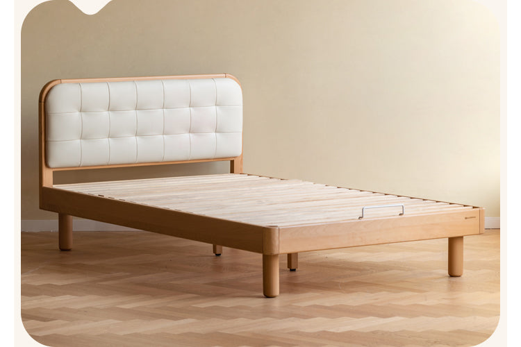 Rubberwood, Beech Solid Wood Children's Soft Bed