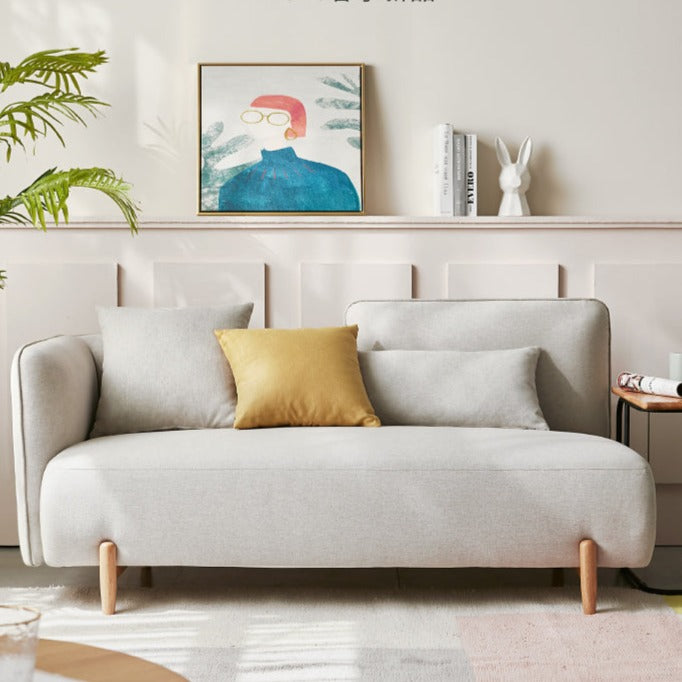Beech Solid Wood Fabric Modern Casual Sofa
