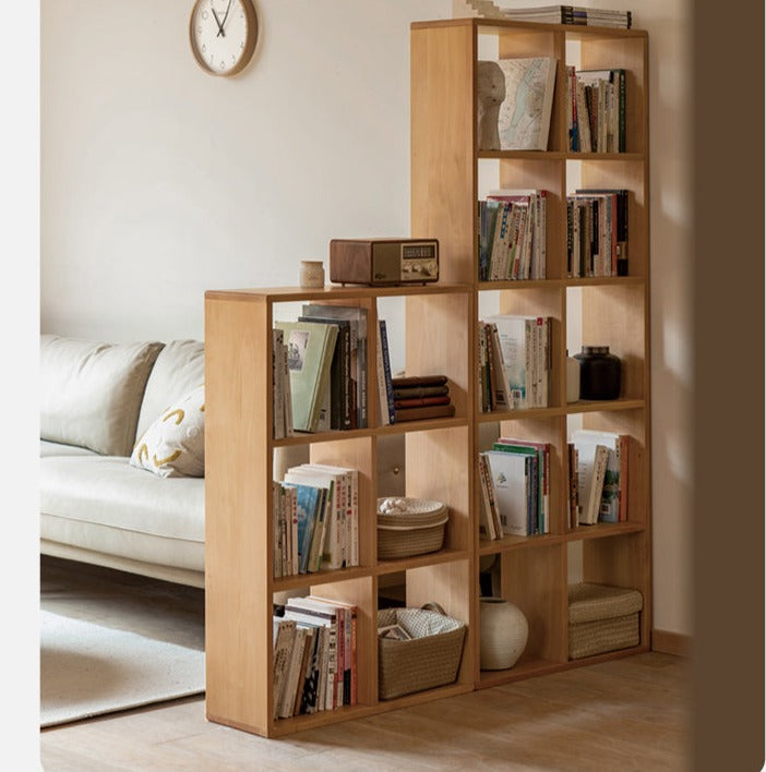 Beech, Oak Solid Wood Bookshelf Bookcase Free Combination