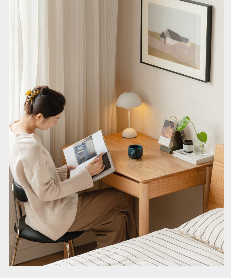 Oak Solid Wood Modern Writing Desk
