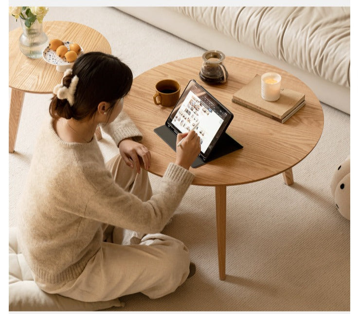Oak, Solid Rubberwood Side Table