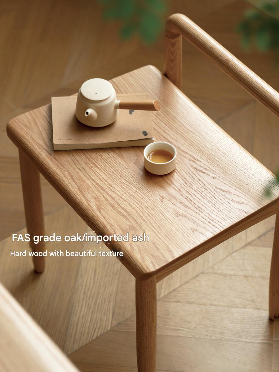 Ash, Oak Solid Wood Tea Chair: