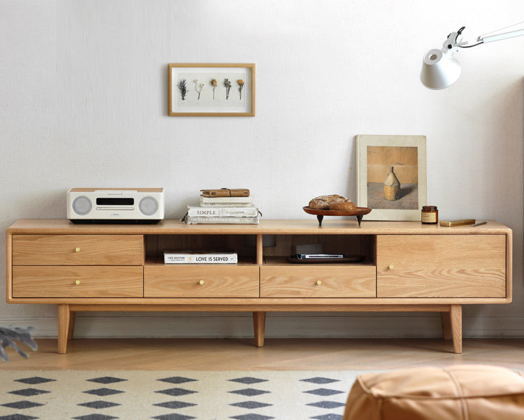 Oak Solid Wood TV Stand.