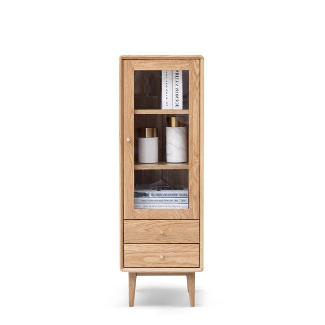 Oak, Beech Solid Wood Nordic Side Cabinet