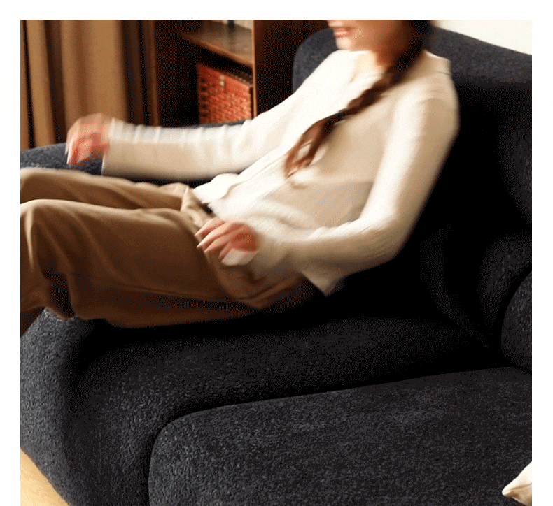 Fabric Electric Reclining Sofa with Telescopic Seat