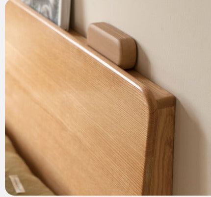 Oak, Ash Solid Wood High Head Board Bed