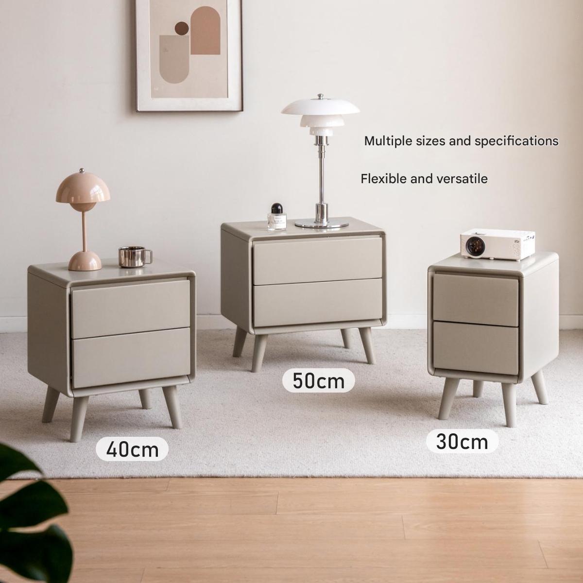 Poplar Solid Wood Modern Nightstand