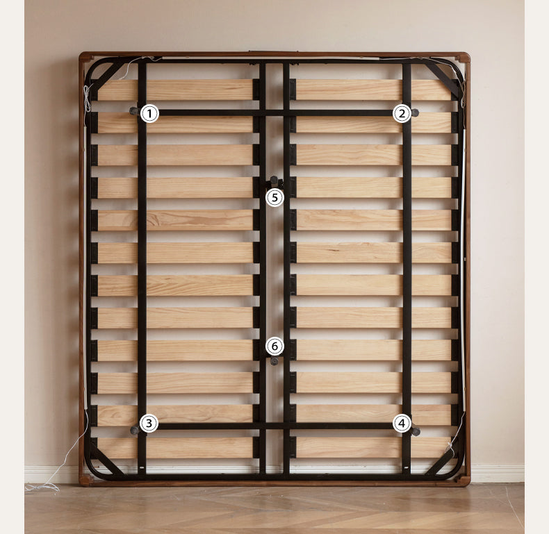 Black Walnut, Oak Solid Wood platform bed, headboard-free Suspended Bed