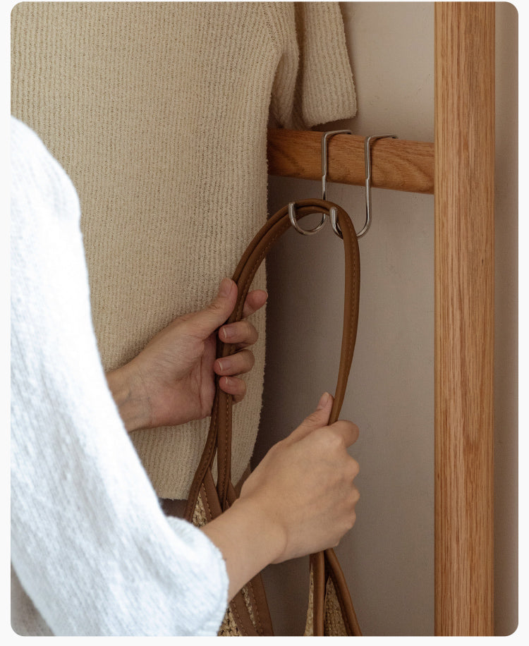 Oal solid wood corner hanger rack**