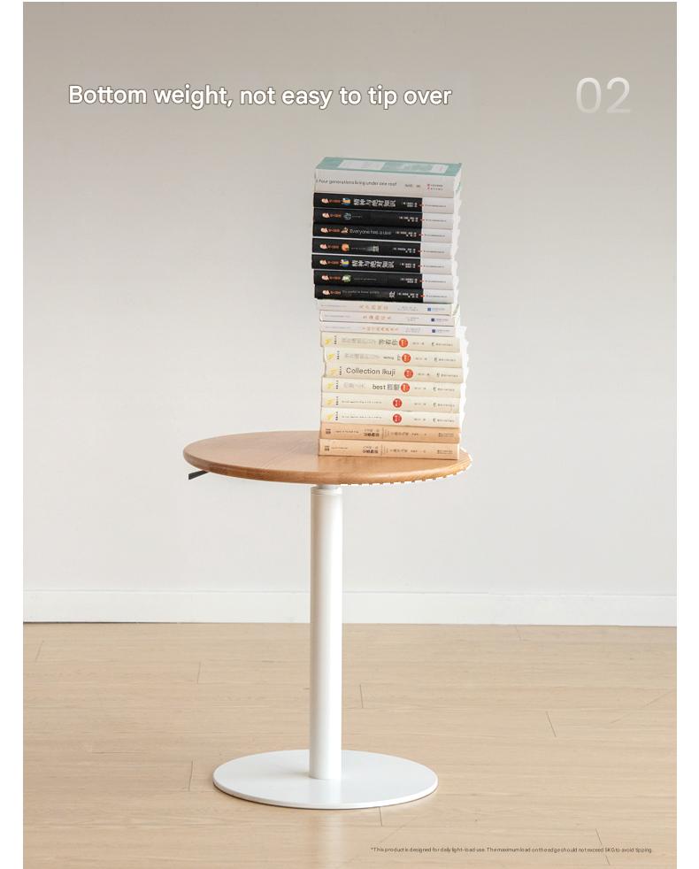 Oak, Black Walnut, Beech Solid Wood Lifting Side Table