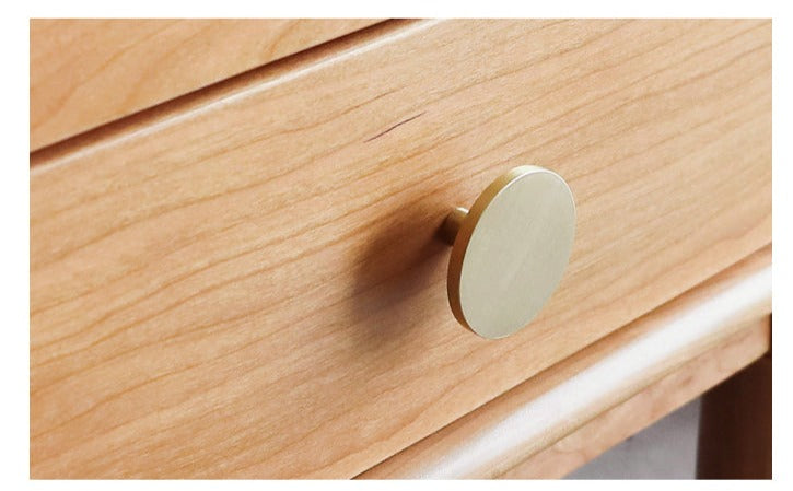 Cherry, Birch Solid Wood Japanese Retro Side Cabinet.