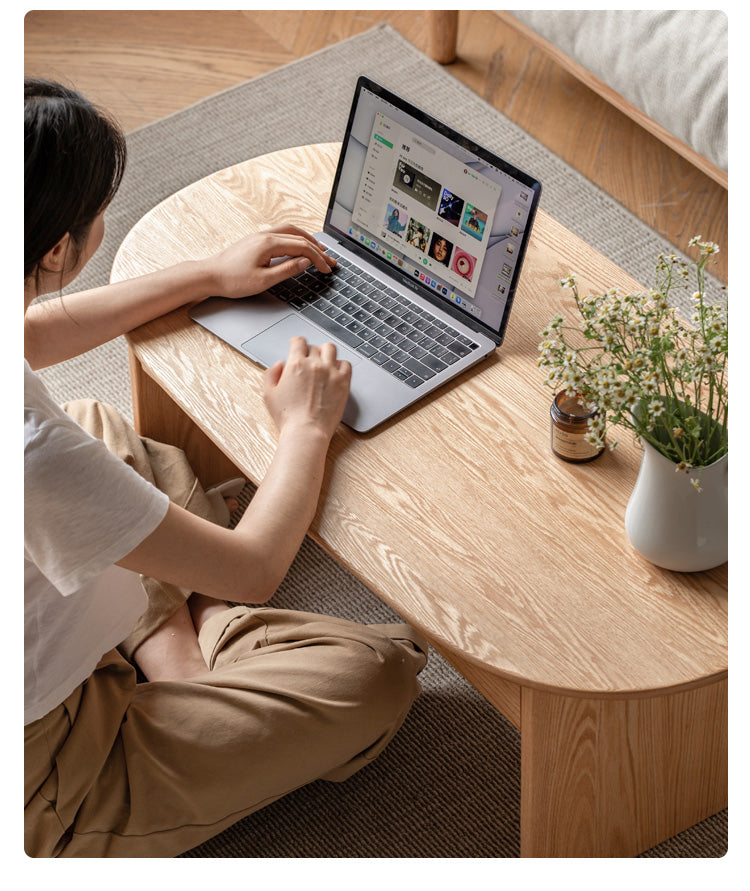 Oak, Beech Solid Wood Storage Coffee Table