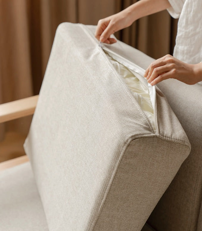 Oak, Ash Solid Woof Folding Storage Sofa Bed.