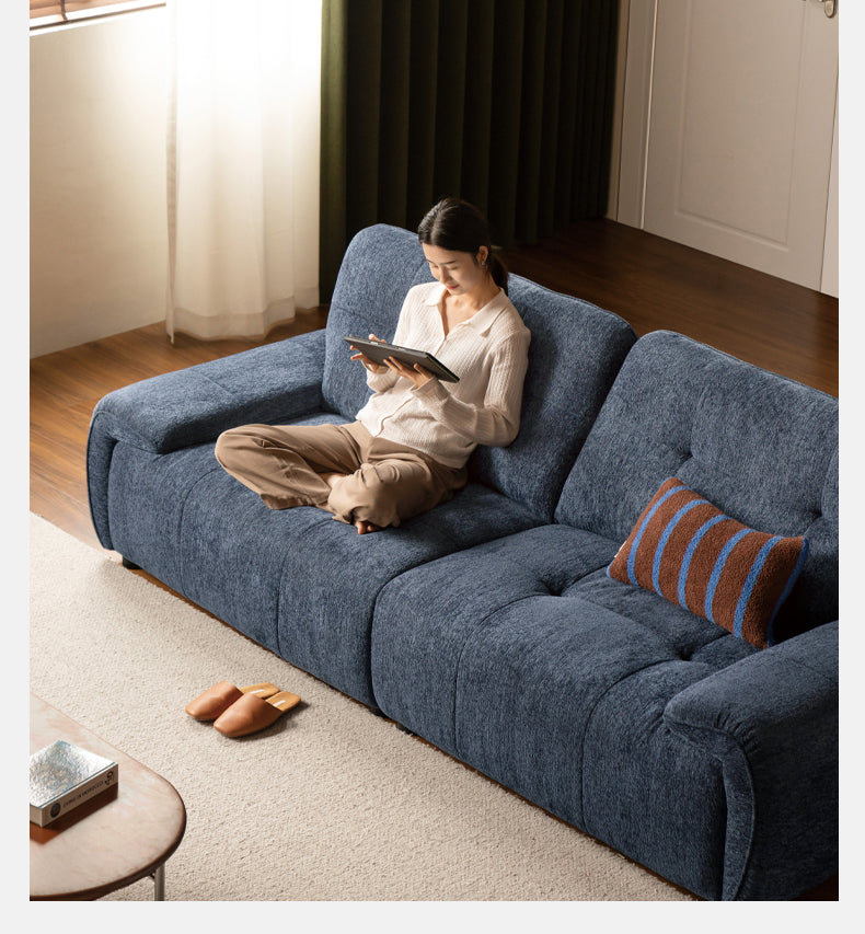 Fabric Sofa, Vintage High Backrest Chenille sofa