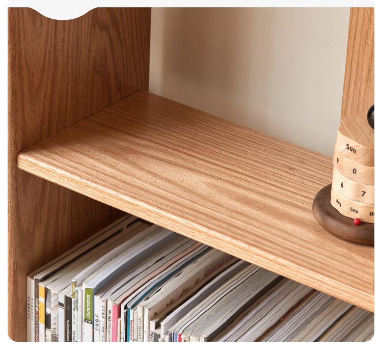 Oak Solid Wood Floor-Standing Bookshelf