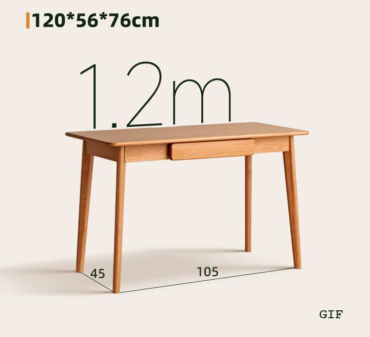 Cherry Wood FAS Grade Office Desk with Drawers