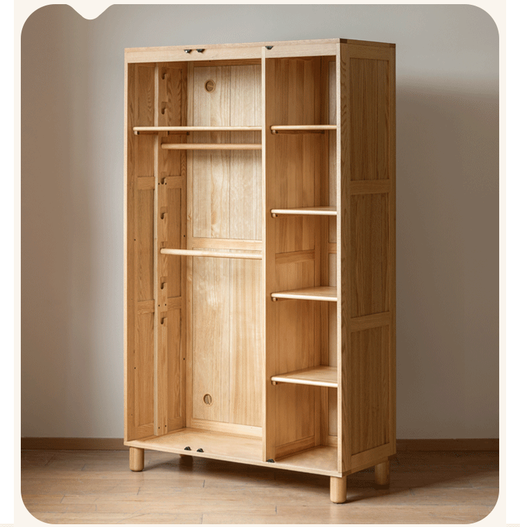 Oak Solid Wood Kid's Wardrobe