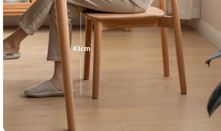 4 pcs set - Black Walnut, Ash, Oak, Cherry Solid Wood, Solid RubberWood Dining Chair