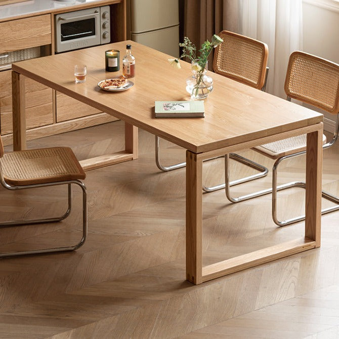 Beech, Oak Solid Wood Large Dining Table