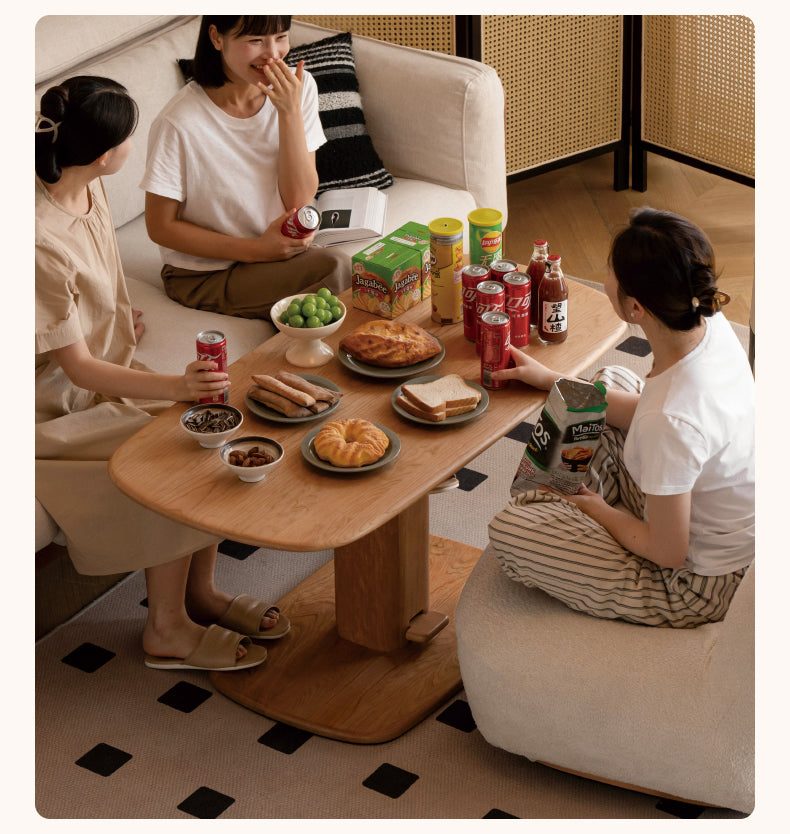 Cherry Solid Wood Dual-Purpose Modern Lift Coffee Table