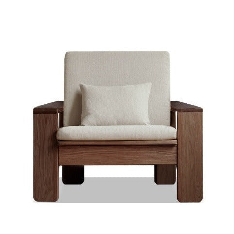 Oak, Ash Solid Wood Modern Nordic Fabric Sofa.