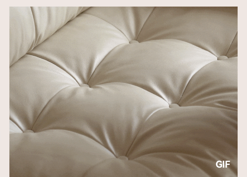 Leather Straight Italian Style Light Luxury Sofa,