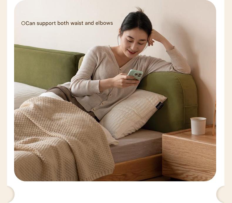 Oak Solid Wood Lamb Fleece Soft Suspension Cream Bed