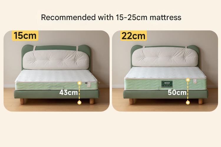 Organic Leather Children's Modern Simple Single Bed