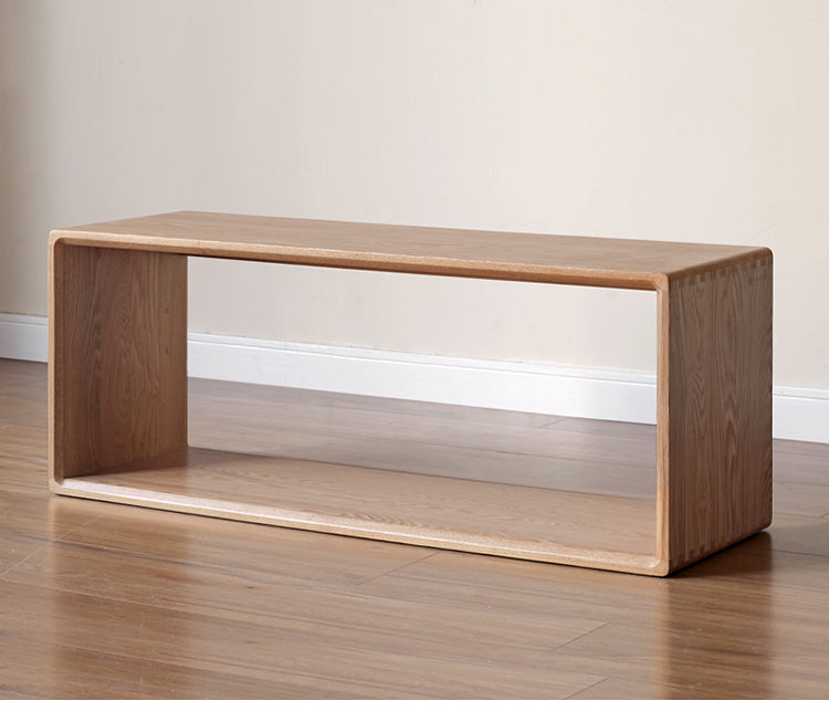 Black Walnut, Oak Solid Wood Small Combination Bookcase.