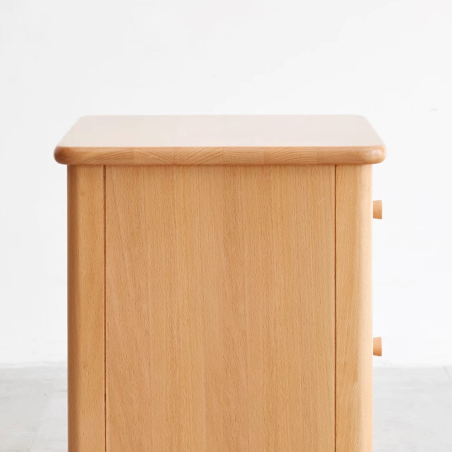 Beech Solid Wood Drawer Nightstand.