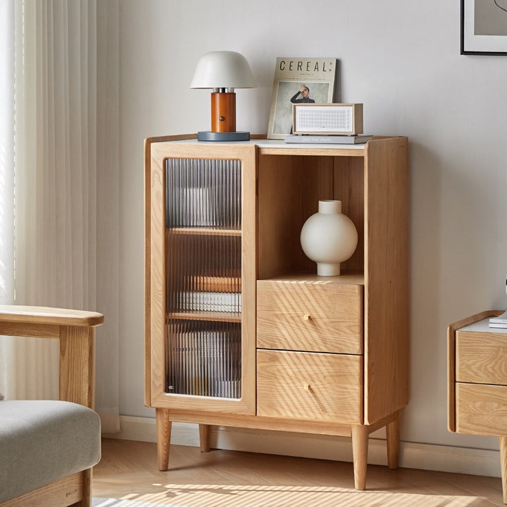 Ash Solid Wood Side Cabinet Storage