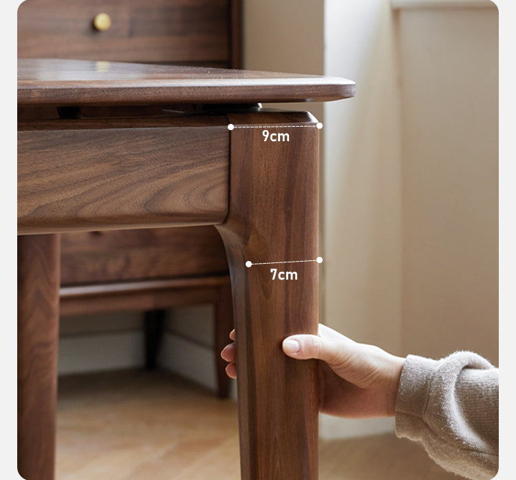 Black Walnut Solid Wood Rectangular Dining Table