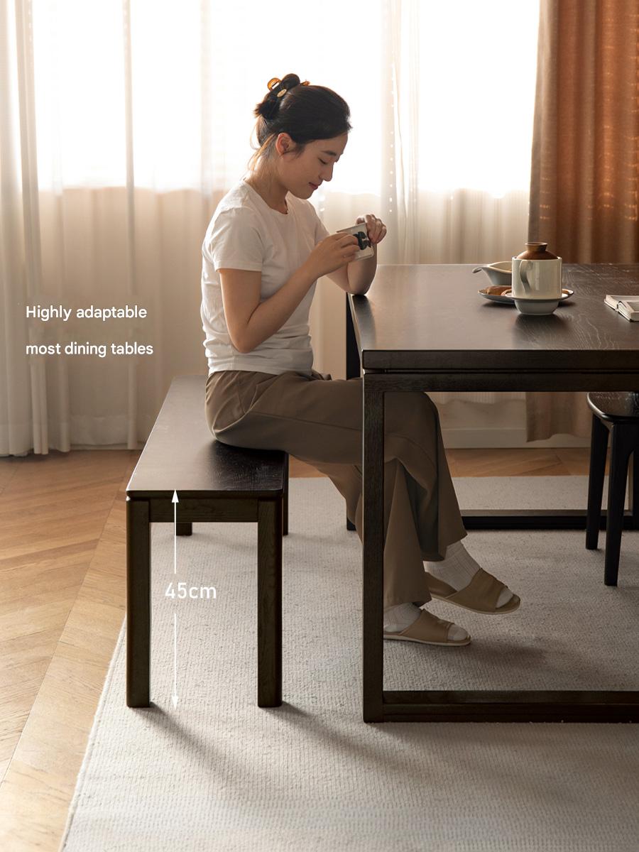 Oak Solid Wood American Modern Bench