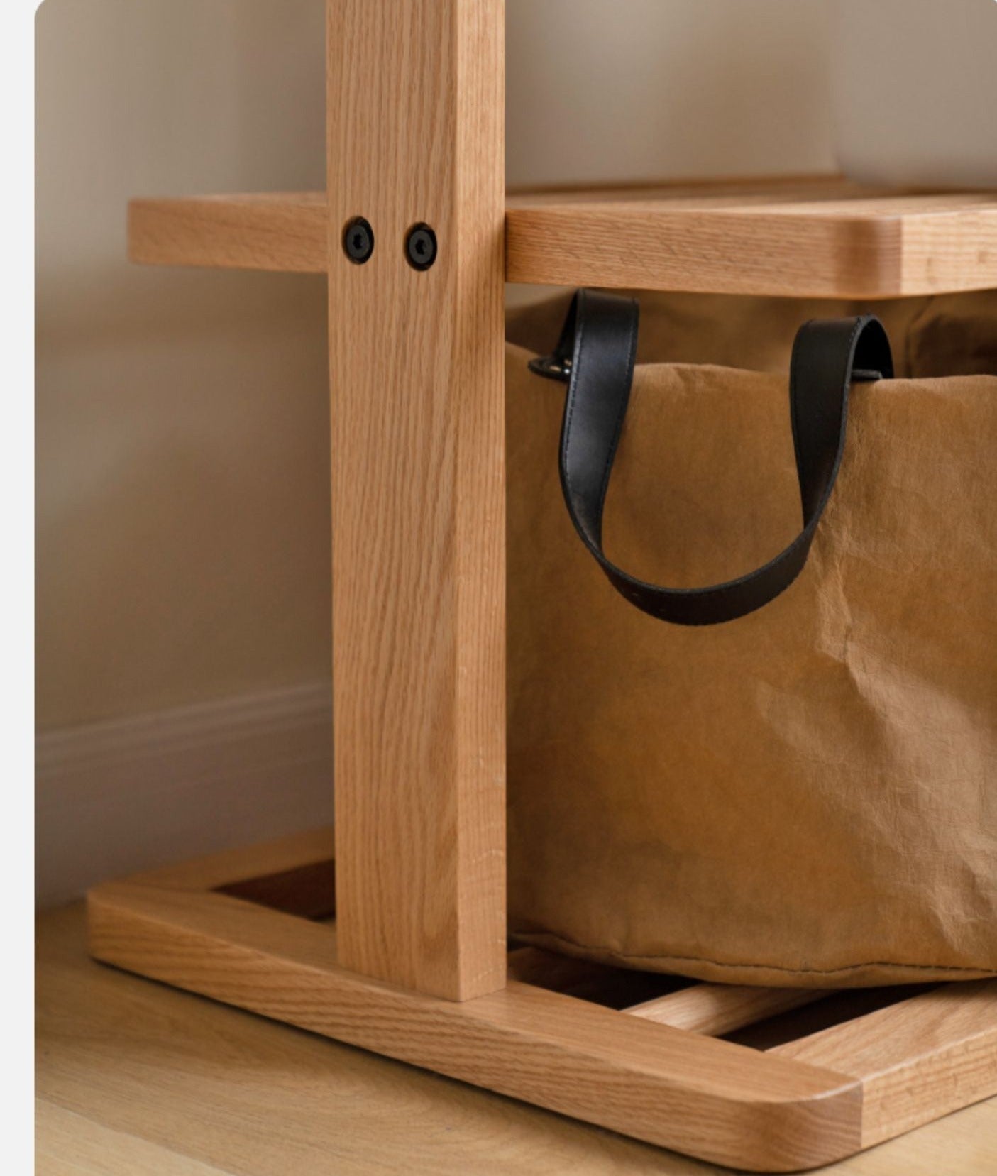 Oak Solid Wood Clothes Rack Hanger