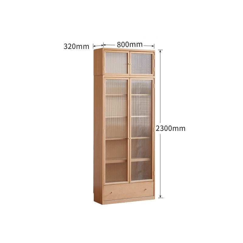 Beech European Solid Wood Bookcase Combination Cabinet